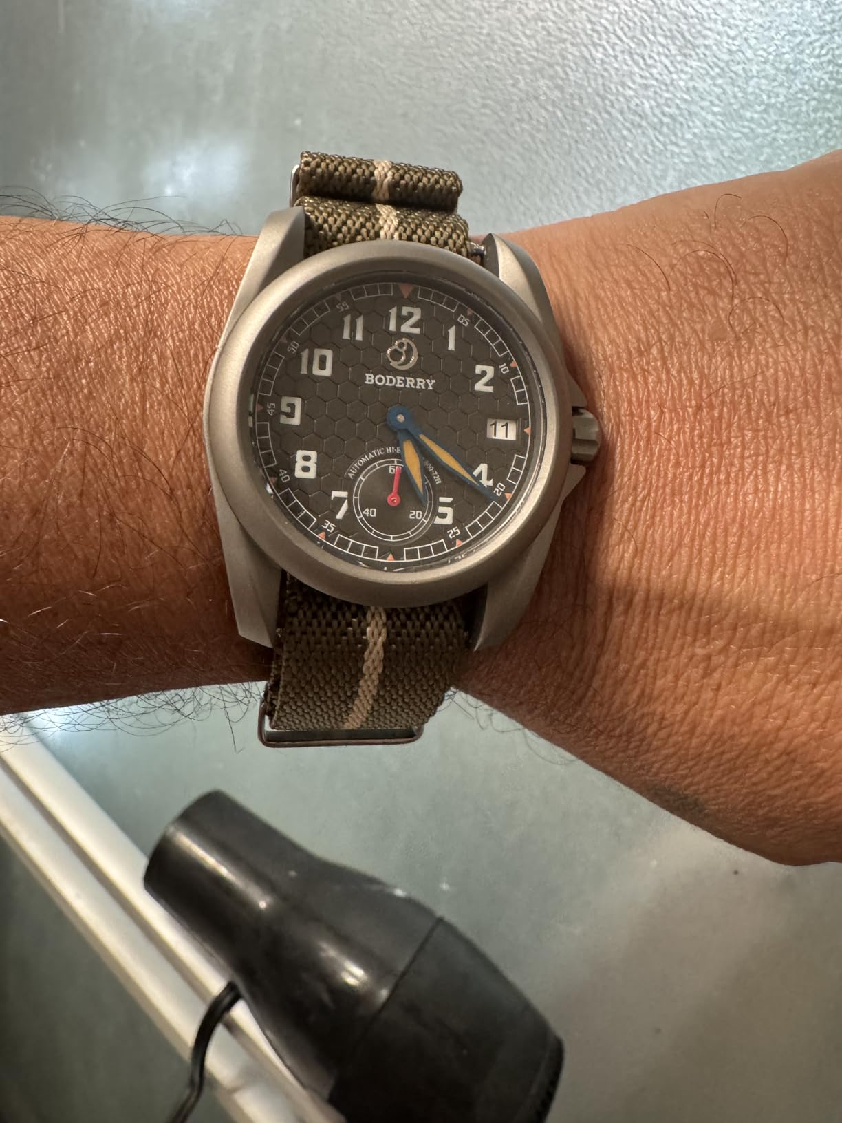 BODERRY Automatic Watch for Men, Full Titanium Gray Field Watch, 72HR Power Reserve, 100M Waterproof, Sapphire Crystal, Luminous Hands-Voyager S72 customer photo 1