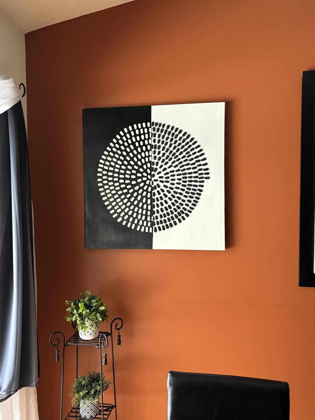 Art 60x40 inches Hand-Painted Blue and White Textured Art Oil Painting - Modern Abstract sea Wave Landscape Art - Large Wall Decoration Suitable for Home Office Decoration customer photo 2