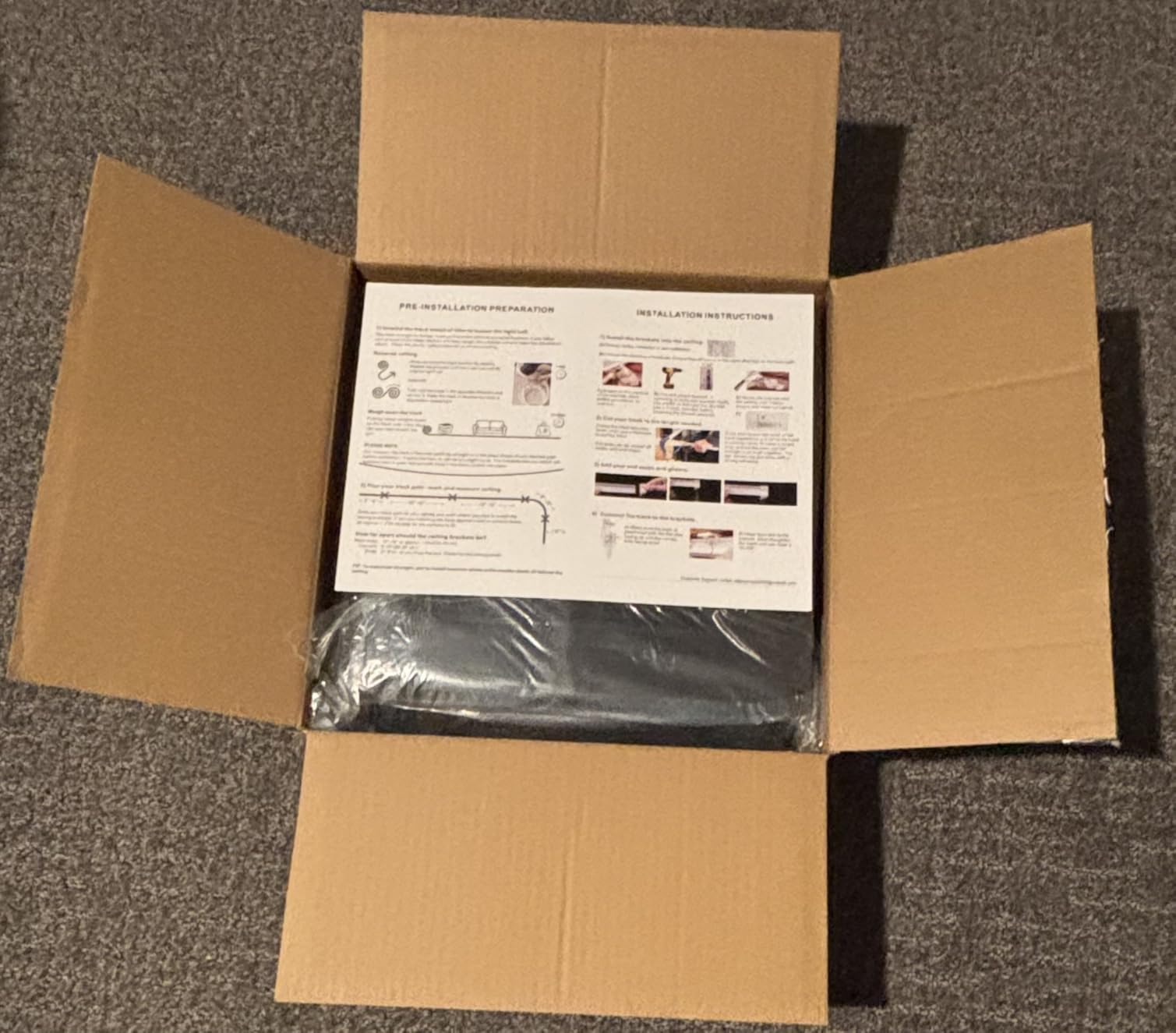 Room Divider Curtain with Ceiling Mount Track Blackout Curtains Thickened Ceiling Privacy Room Divider Screen, Flexible Ceiling Track Window Curtain Panels for Living Room Bedroom (Black W8.3 x L7ft) customer photo 2