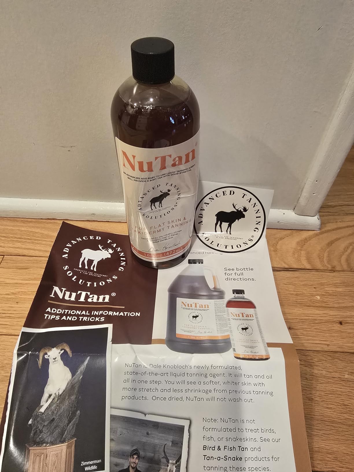 NuTan 16oz Tanning Formula by Advanced Tanning Solutions - Soft, Durable Tan for Deer, Moose, Bear, Elk, Fox, Rabbit Hides - Made In USA customer photo 2