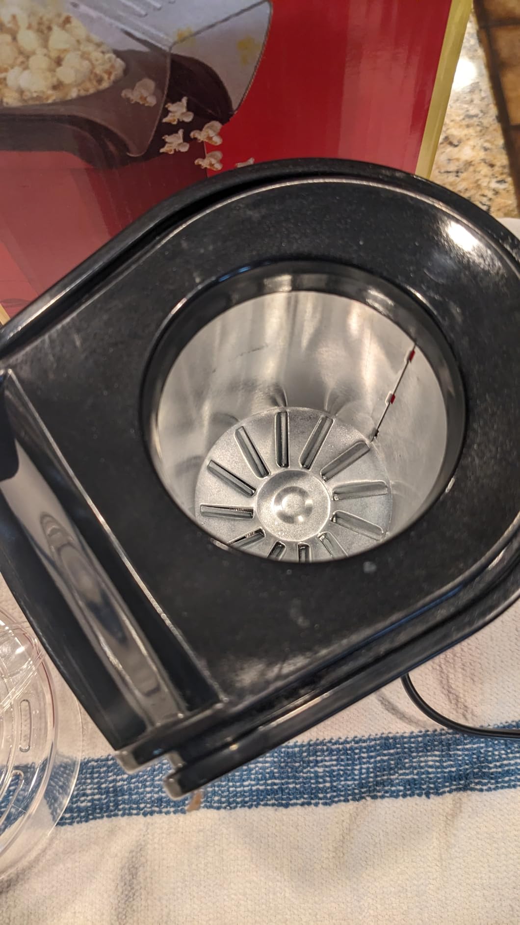 Large Popcorn Machine with Cart: 12 Oz Vintage Commercial Popcorn with Foldable Stand Makes Up to 48 Cups, 3 Serving Cups, Measuring Cups & a Scoop for Home Party Office customer photo 2