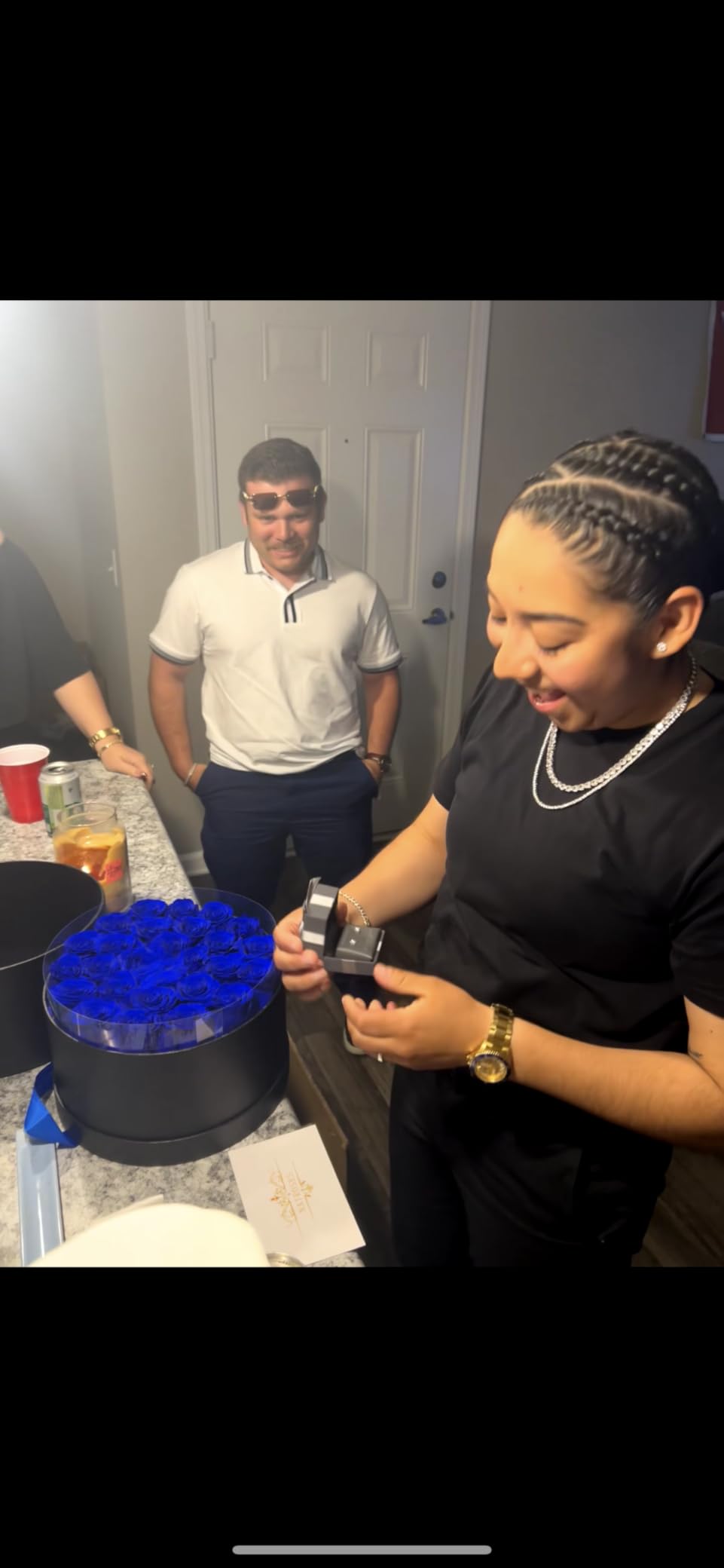 Gifts for Women - NATROSES 60 Preserved Roses in Luxury Black Velvet Box, Preserved Flowers for Delivery Gift for Her, Elegant Rose for Birthday, Mother's Day, Christmas (Red) customer photo 1