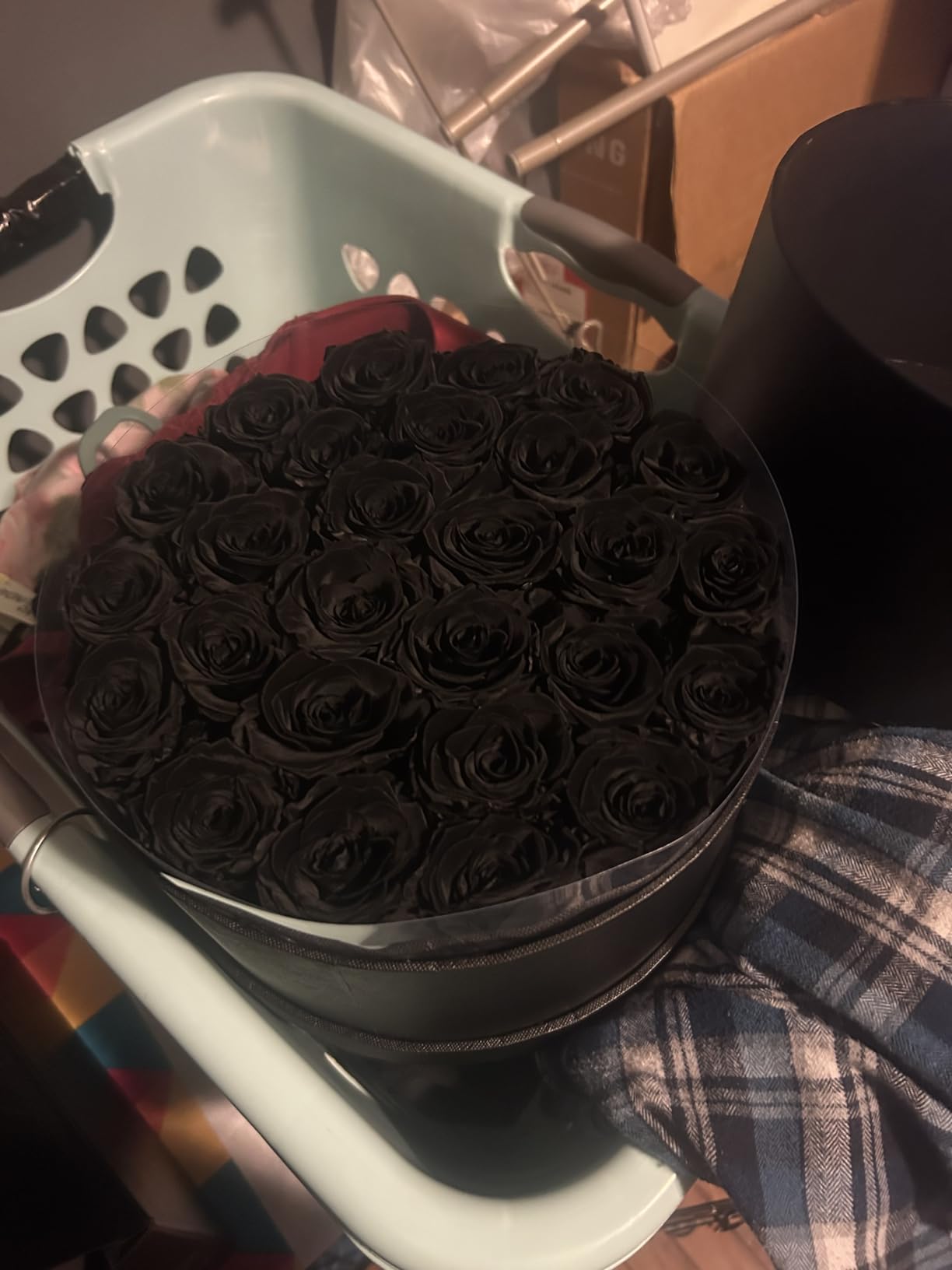 Gifts for Women - NATROSES 60 Preserved Roses in Luxury Black Velvet Box, Preserved Flowers for Delivery Gift for Her, Elegant Rose for Birthday, Mother's Day, Christmas (Red) customer photo 2