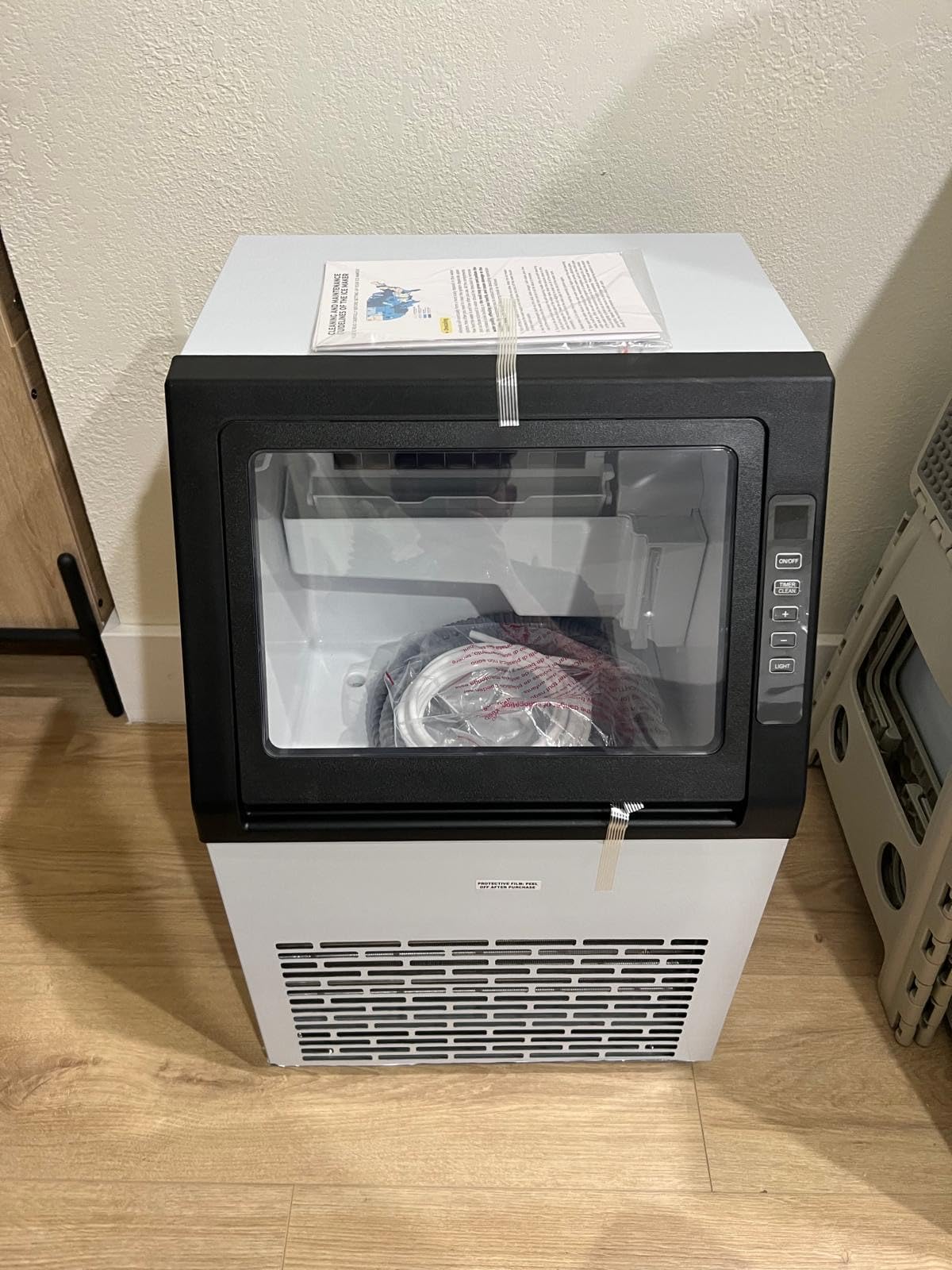 COWSAR Commercial Ice Maker Machine, 80Lbs/24H Freestanding Undercounter Ice Maker with 24Lbs Storage Capacity, Self-Cleaning Ice Machine for Home, Bar, Restaurant, Office, Outdoor customer photo 2