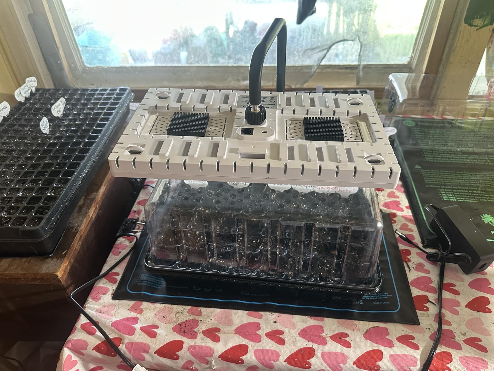 48W Full Spectrum LED Grow Light Seed Starter Kit, 80-Cell Tray with 30W Heating Mat & Adjustable Dome, Waterproof Germination System for Healthy Indoor Seedlings customer photo 2