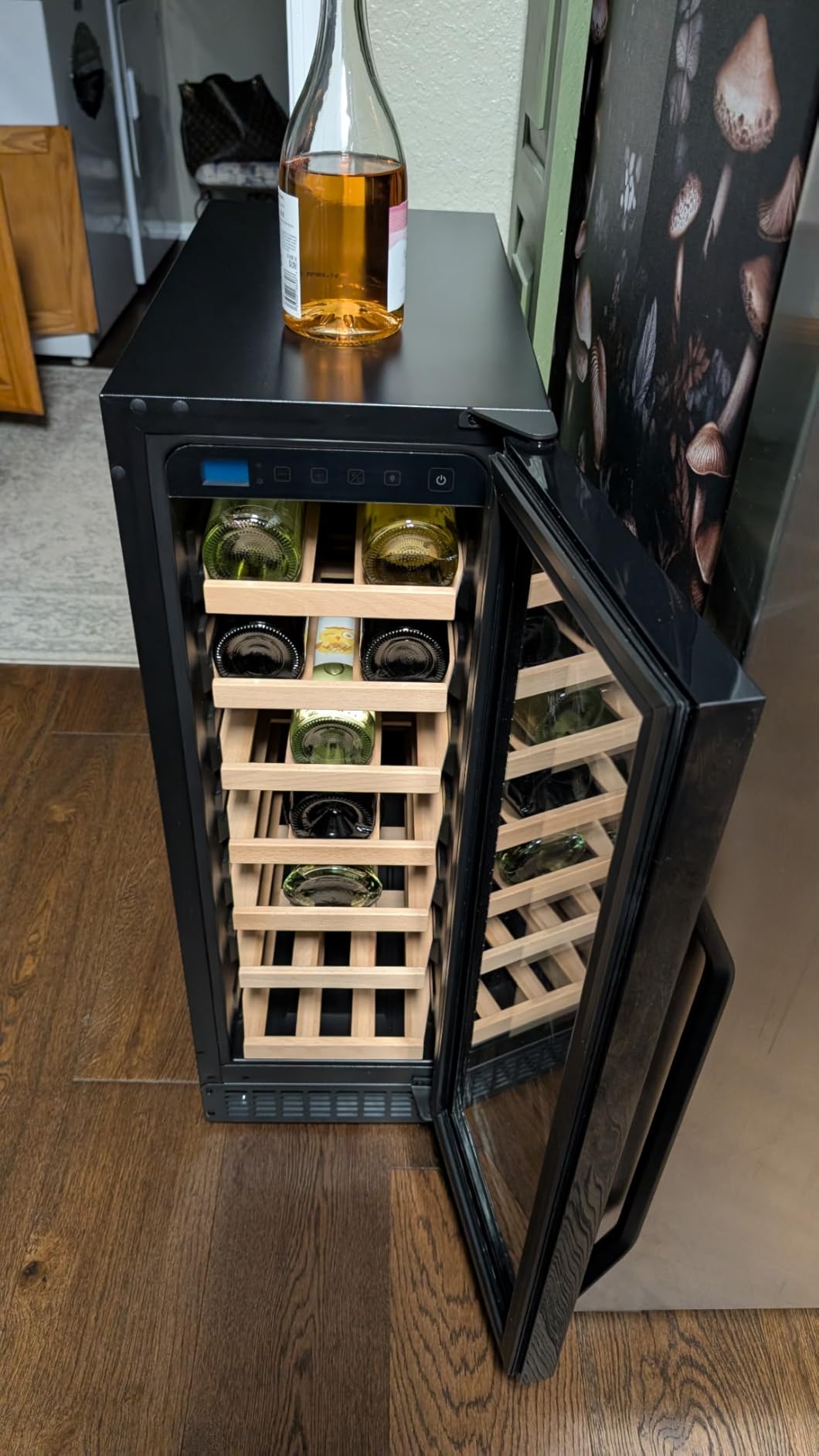 176 Bottle Dual Zone Wine Fridge 24 Inch Large Capacity, Built-in & Freestanding Wine Cooler Refrigerator, Upgraded Compressor Temperature Memory, Quiet Sliding Rail Shelves Professional Wine Cellar customer photo 2