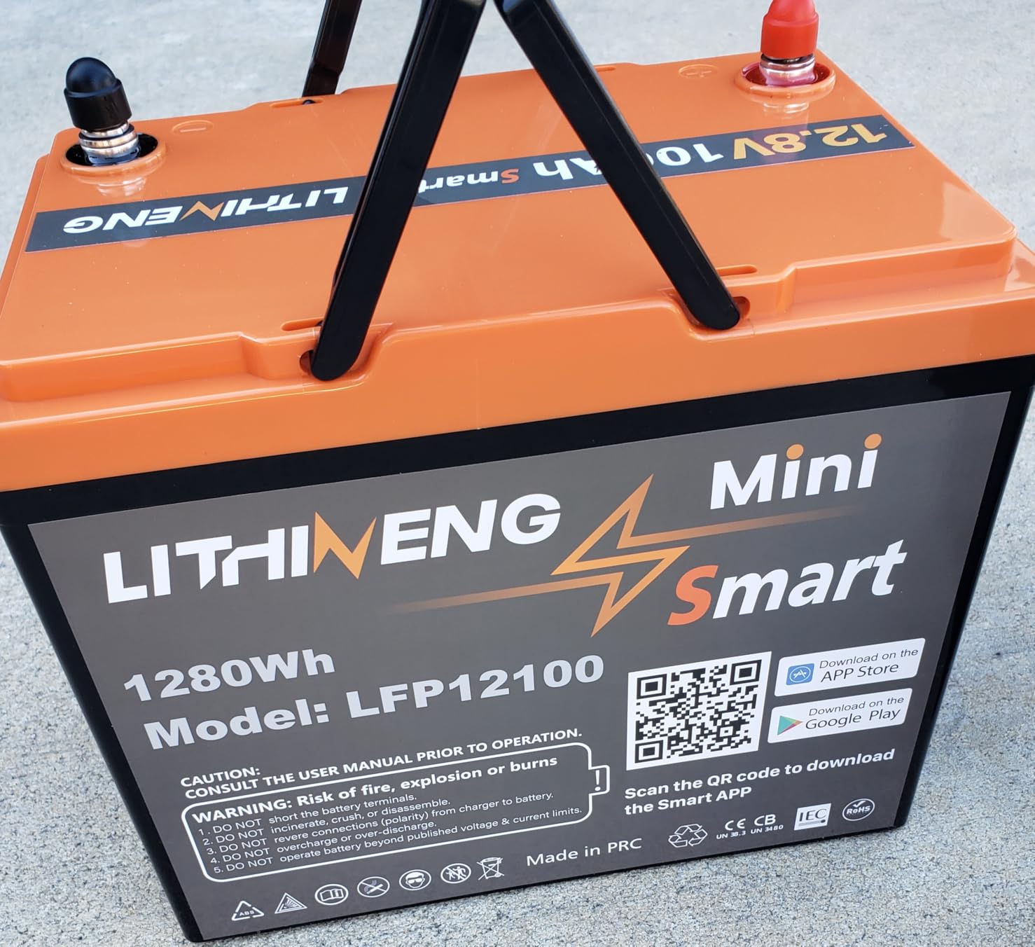 12V 100Ah LiFePO4 Lithium Battery, BCI Group 24, Built-in 100A BMS with Low-Temp Protection, Max.1280Wh Energy, Perfect for Trolling Motor, Trailer RV, Marine, Solar System customer photo 2
