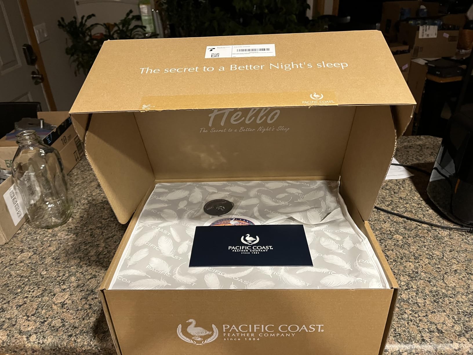 Pacific Coast Luxury White Goose Feather and Down Fiber Comforter King Size, All Season Fluffy Hotel Bedding Comforters, Ultra-Soft & Breathable Fabric Duvet Insert King with 8 Tabs, 106x90 Inch White customer photo 1