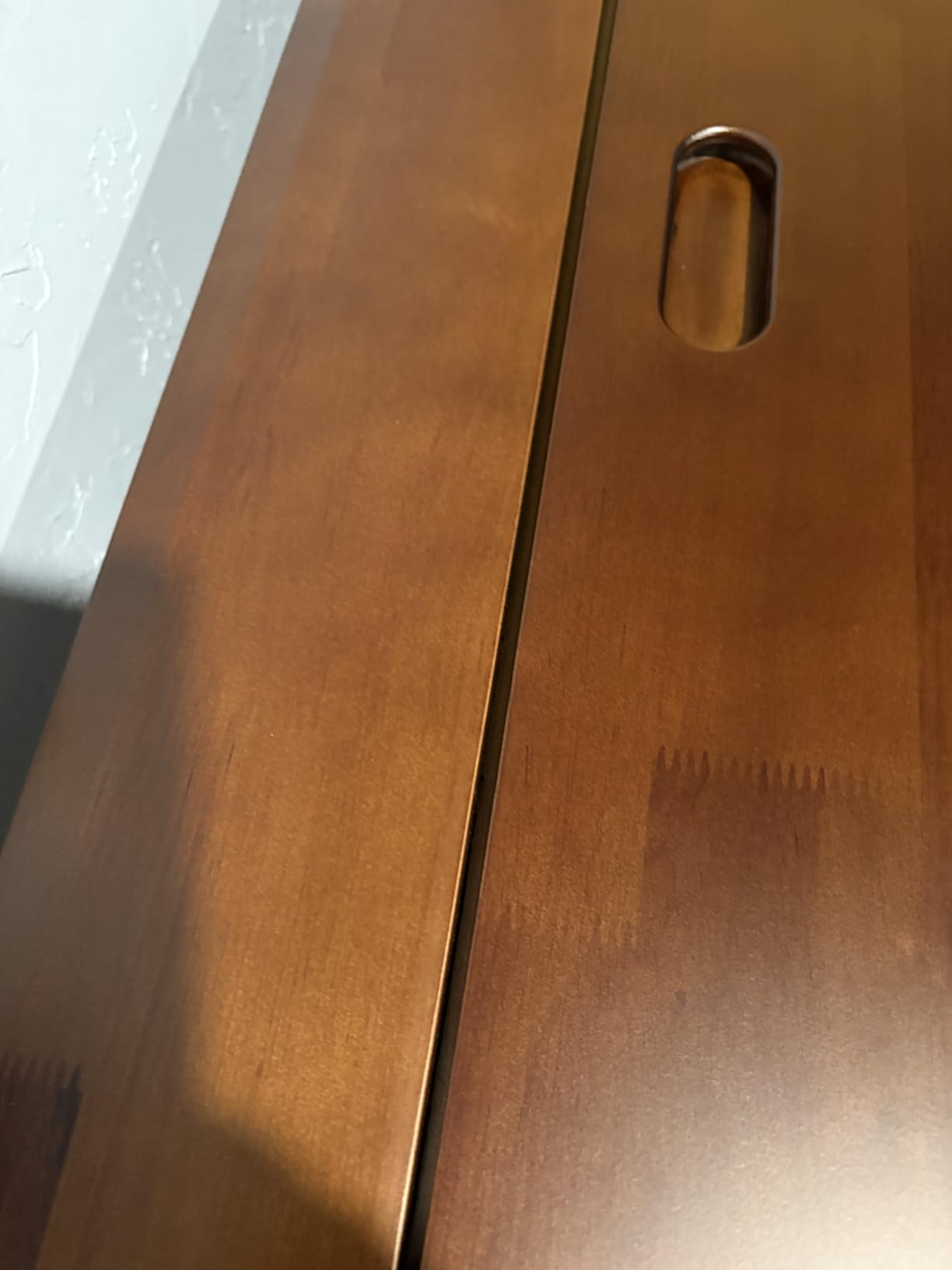 Solid Wood Board Game Table for 4-6 Players, Dining & Gaming Table with 57.5x33.8 Big Play Area, Removable Top, Neoprene Play Mat, Leaf Storage Rack, 6 Cup Holders & Trays, Walnut customer photo 2