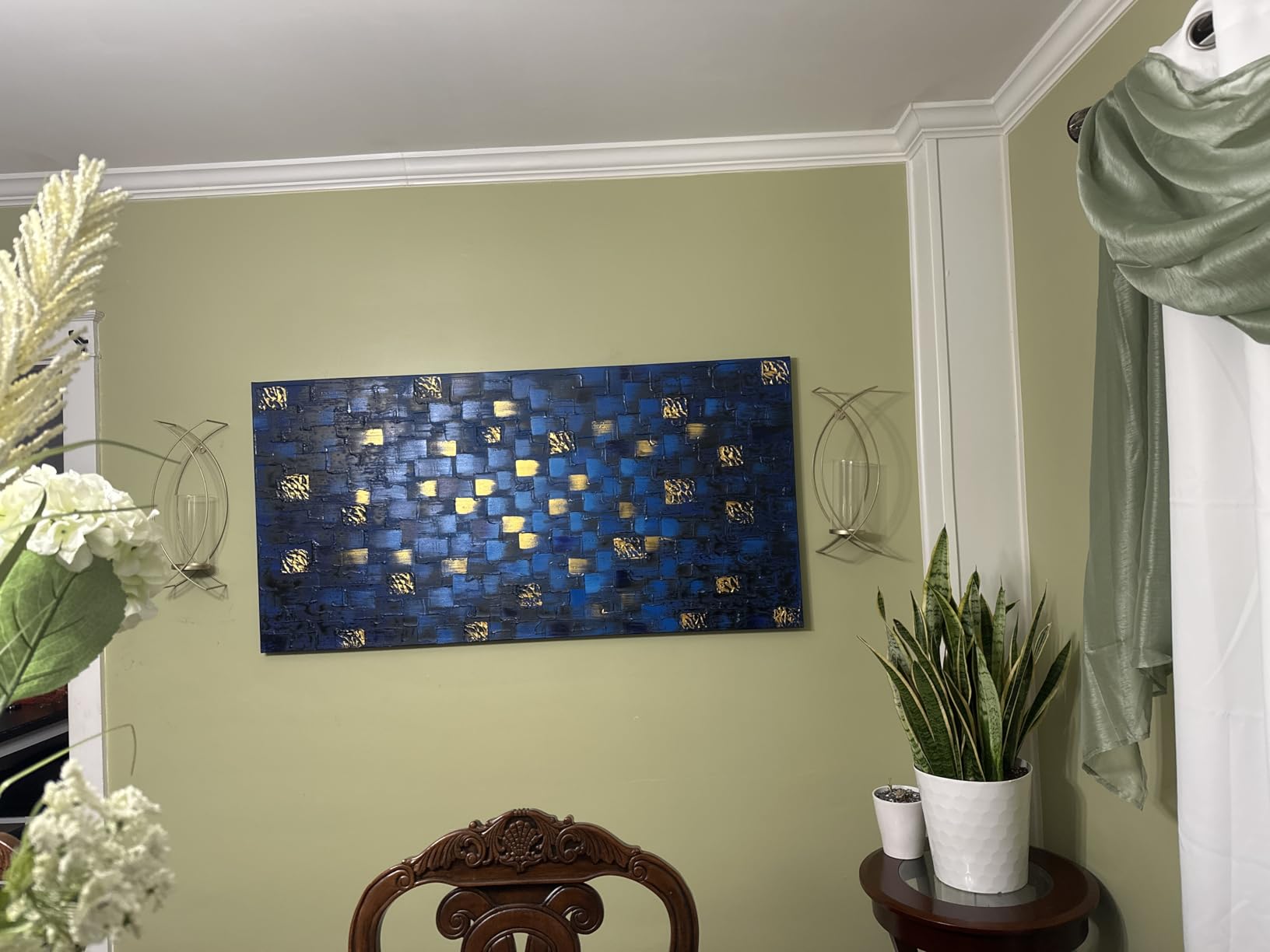 MyArton Large Abstract Red Gray Linen Wall Art Hand Painted Textured Oil Painting Picture on Canvas Framed Ready to Hang 60x30inch customer photo 2