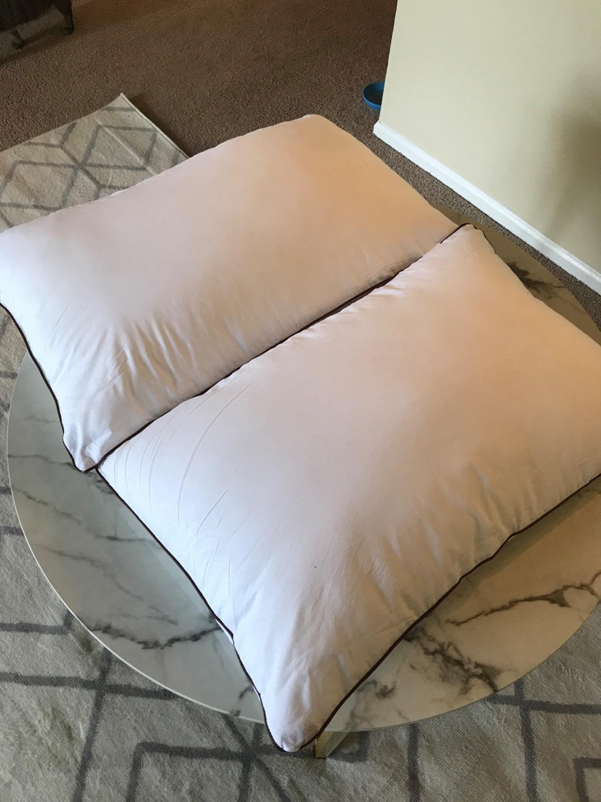 Luxury Goose Feather Down Pillows King Size Set of 2, 3-Chamber 5 Star Hotel Pillow for Deep Sleep, Soft Bed Pillows for Neck Pain Relief, Perfect for Side Sleeper, 100% Cotton Shell(2 Pack,20