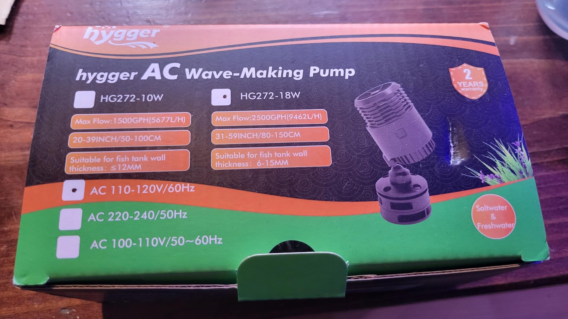 hygger Aquarium Wave Maker 18W 2500GPH Submersible Water Circulation Pump with Magnetic Base, Quiet Rotating Powerhead for 60-150 Gallon Freshwater & Saltwater Tanks customer photo 1