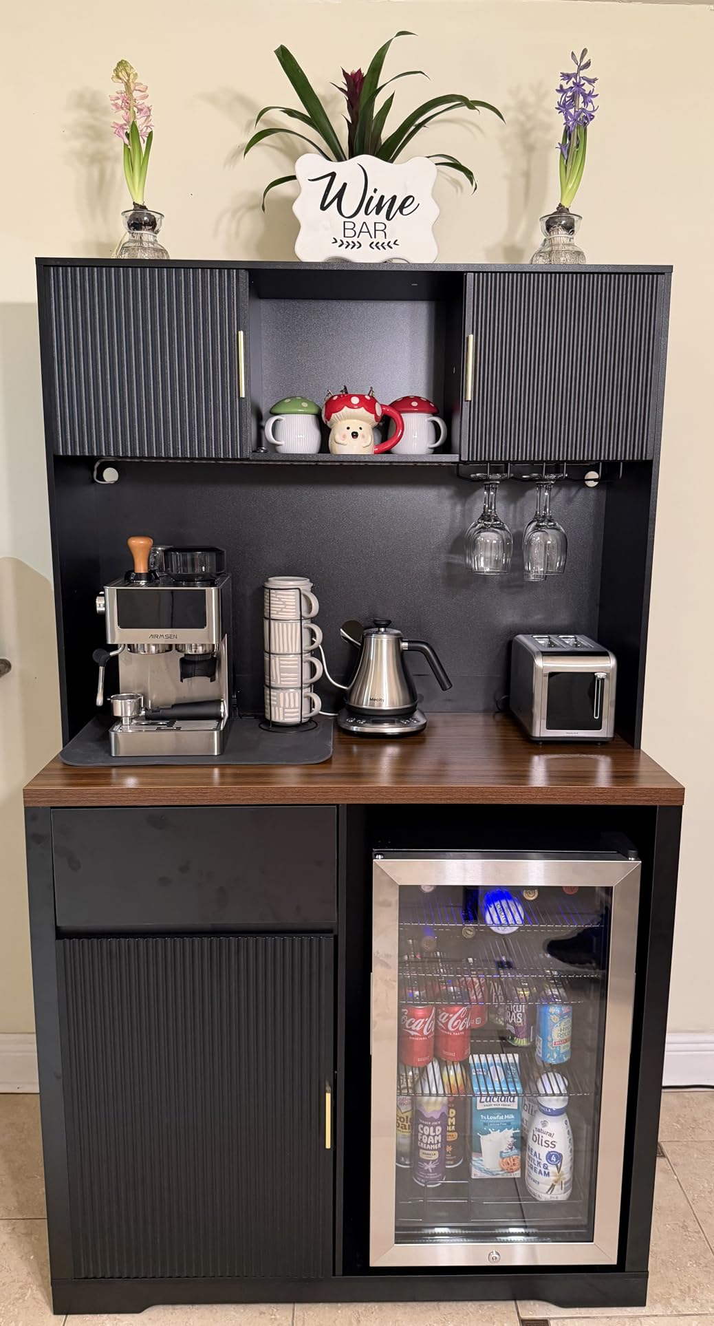 Tylza 24'' Wine Fridge, Dual Zone Wine Refrigerator, 54 Bottles, Lock, Glass Door, Built-in Compressor, 6 Adjustable Shelves, Undercounter or Freestanding customer photo 1