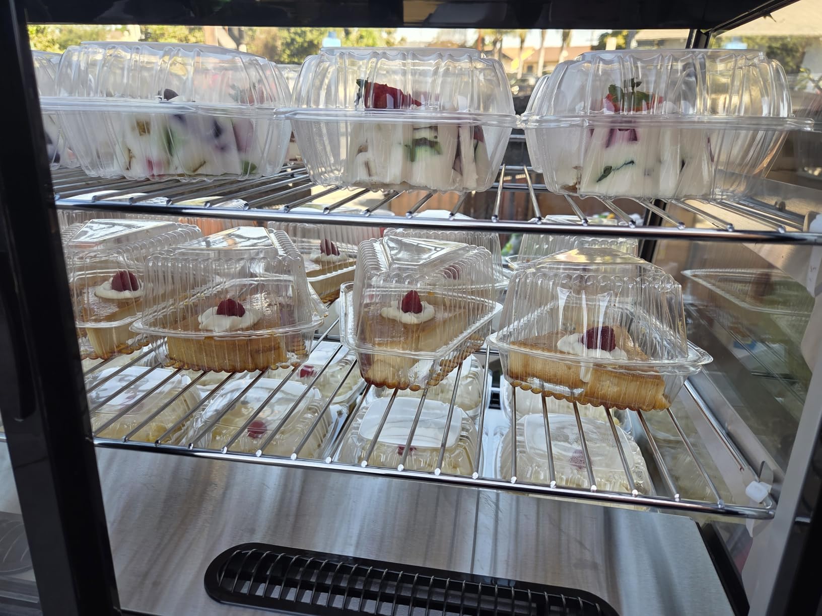 10.5 Cu.Ft Refrigerated Display Case, Floor-Standing Display Refrigerator with LED Light and Adjustable Shelves, Commercial Display Fridge with Casters for Cakes, Coffee, Bakery, Supermarkets, Store customer photo 1