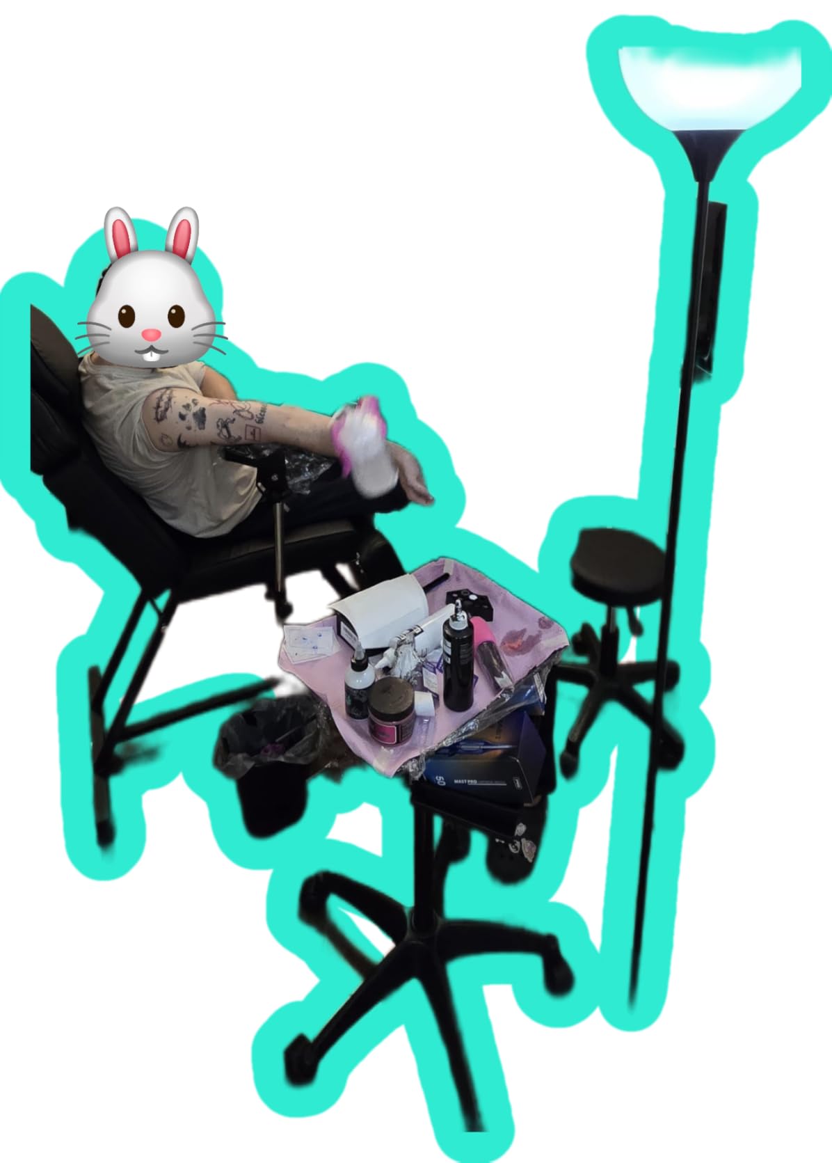 Hydraulic Tattoo Chair, Esthetician Bed, Tattoo Chair for Clients, Adjustable Lash Bed, Multi-use Comfortable 360 Swivel Massage Table Premium Facial Beds for Spa, Salon (Black-10) customer photo 1