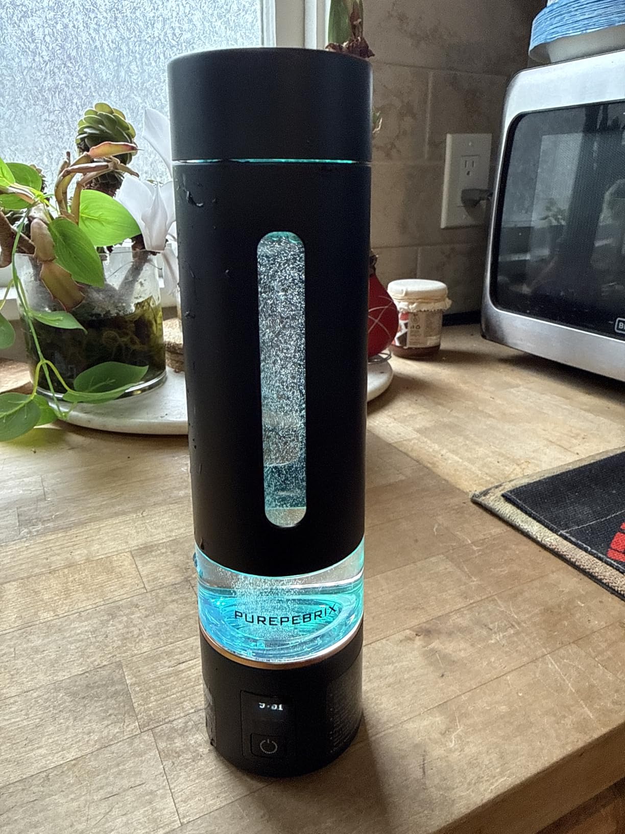 Hydrogen Water Bottle Generator-Up to 8100 PPB Molecular Hydrogen, 12-Hour Hydrogen Retention, IHSA Certified SPE/PEM Tech, Portable Hydrogen Bottle, Healthy Gift (Black) customer photo 1