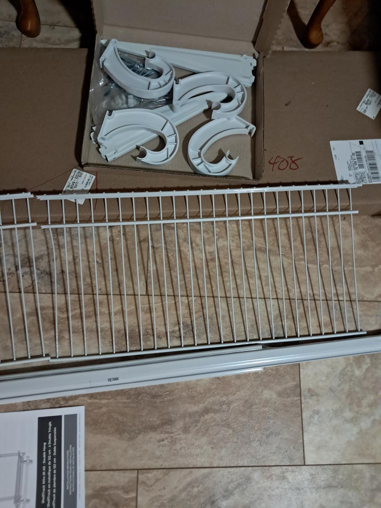 ClosetMaid ShelfTrack Closet Organizer System, Adjustable Double Hang Rod Kit, 2-Feet Wide, White customer photo 1