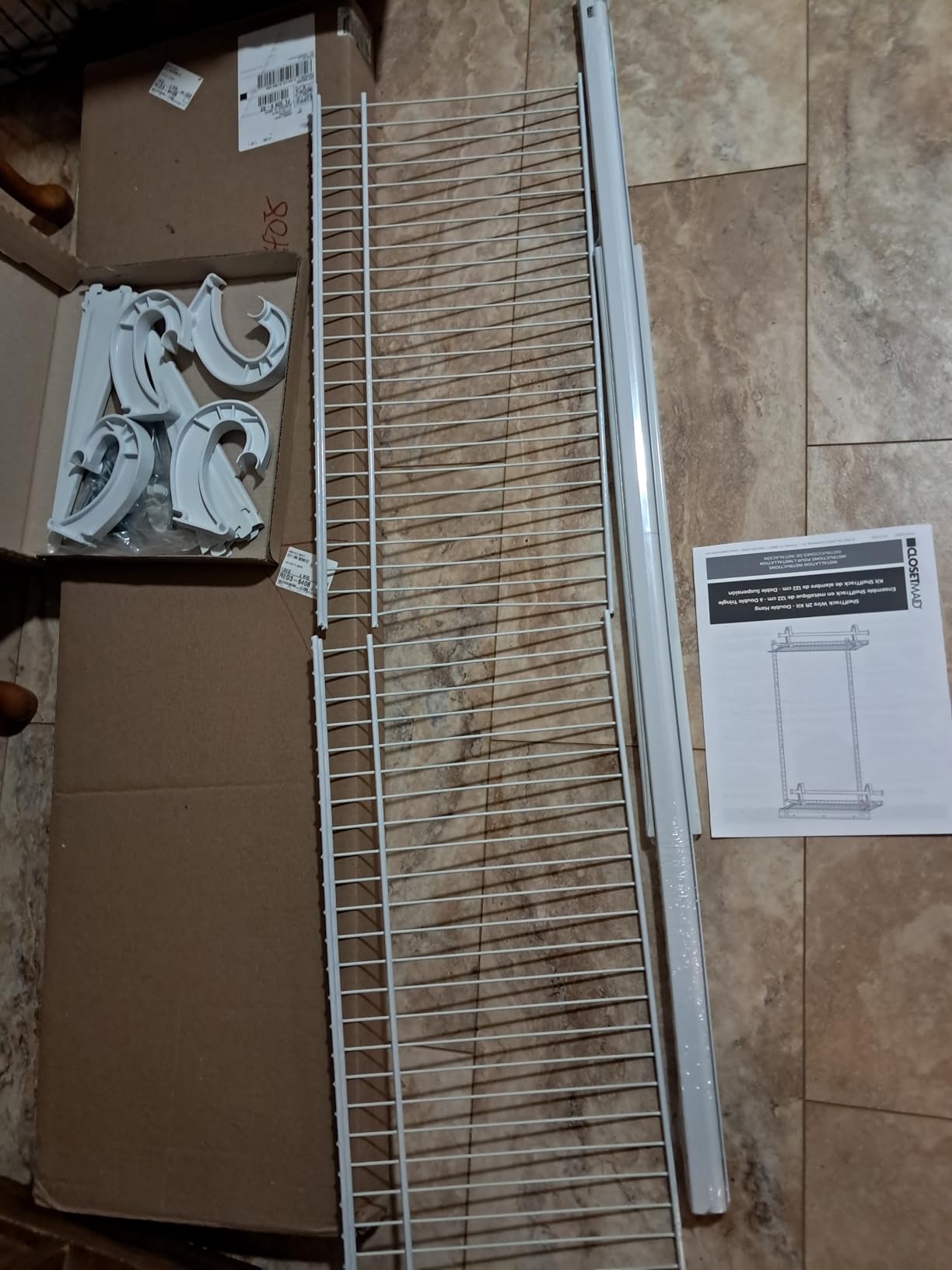 ClosetMaid ShelfTrack Closet Organizer System, Adjustable Double Hang Rod Kit, 2-Feet Wide, White customer photo 2