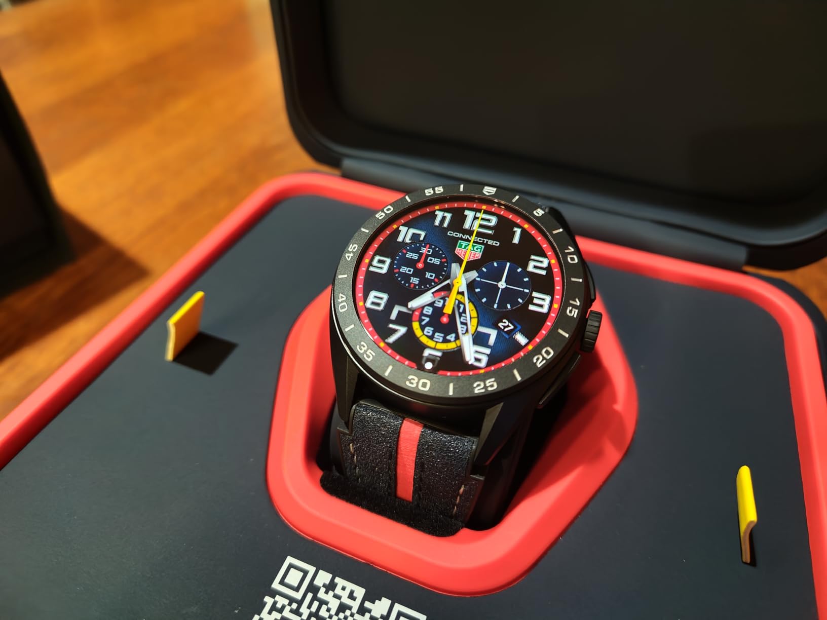 TAG Heuer Connected Calibre E4, Oracle Red Bull Racing Edition, 45MM Smartwatch, Black, Wear OS by Google, Titanium Case, AMOLED Display 1.39