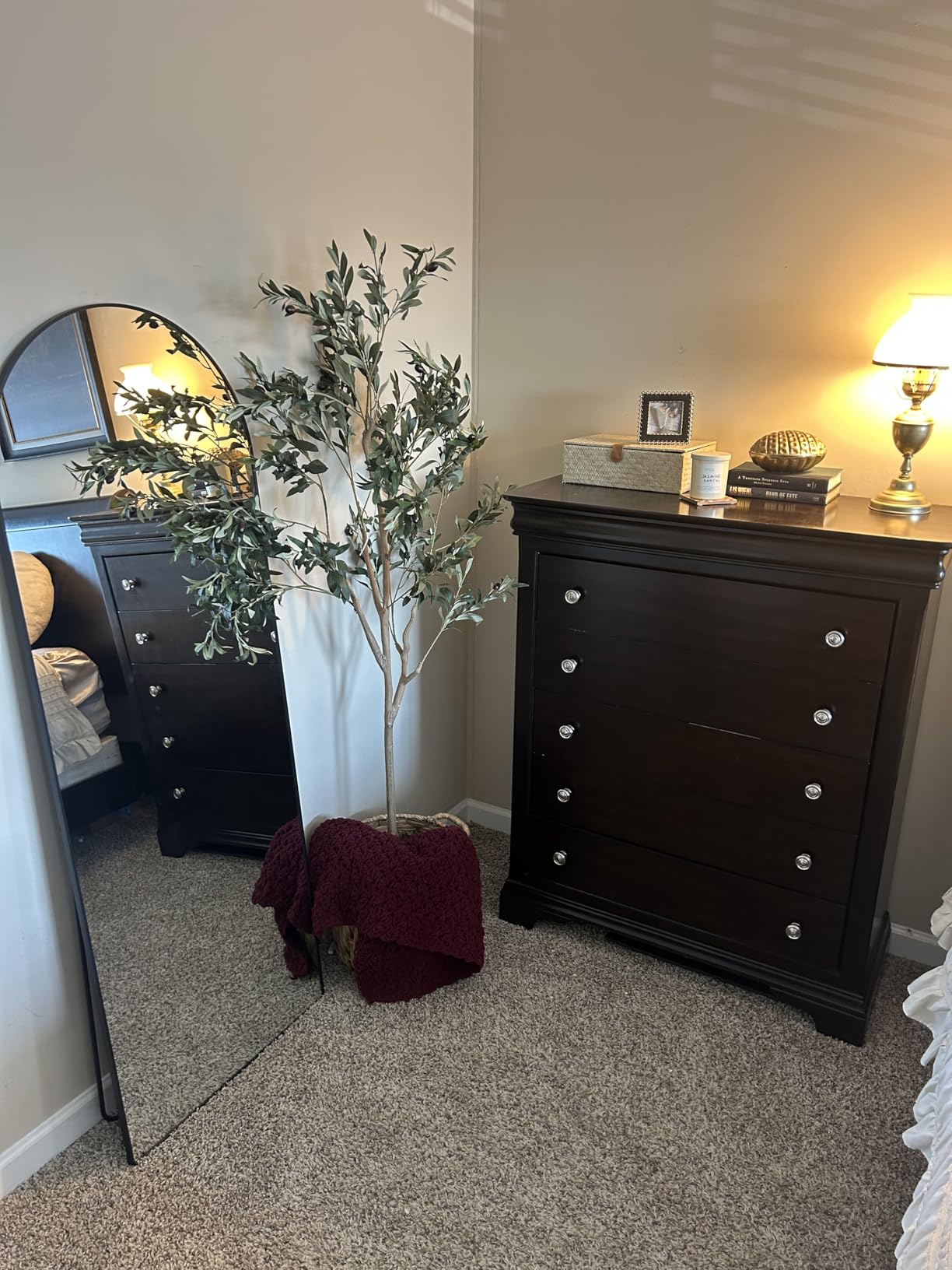 OLIXIS Arched Full Length Mirror for Bedroom, 65