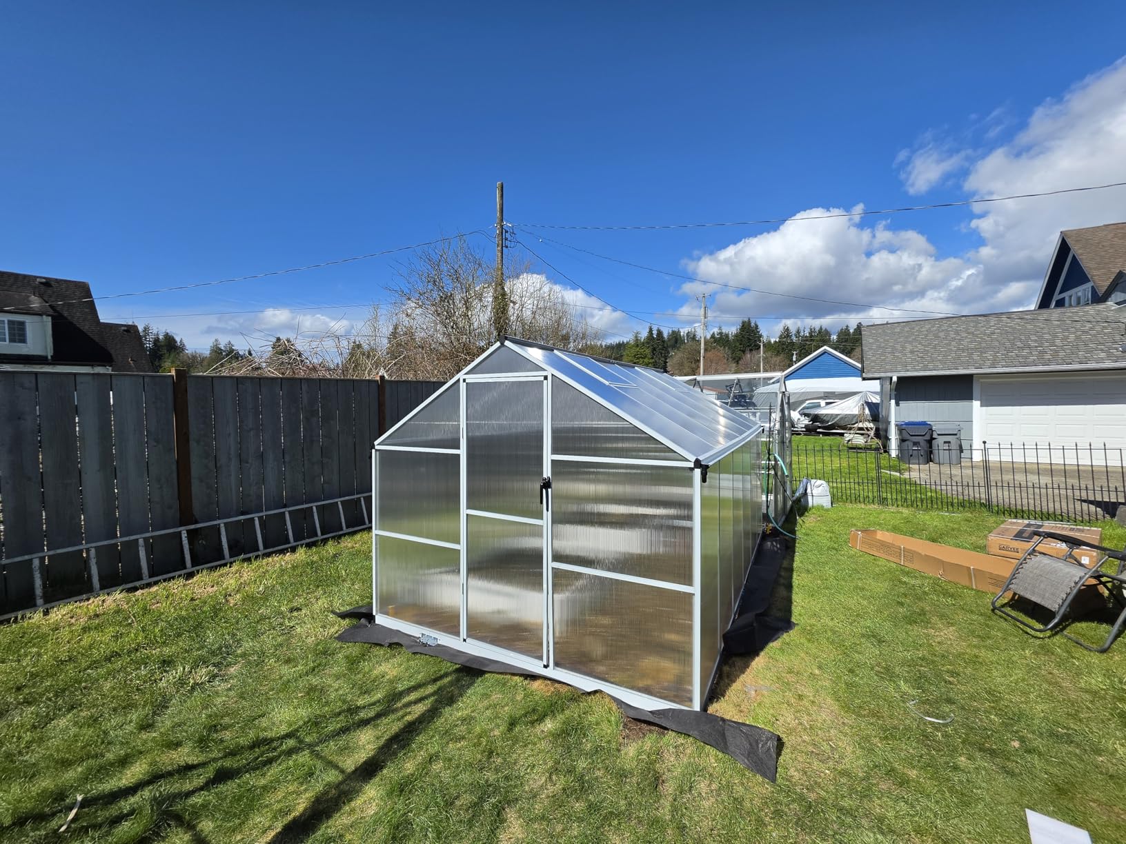 6x7 FT Outdoor Greenhouse, Heavy-Duty Polycarbonate Greenhouse Kit with Reinforced Aluminum Frame, Adjustable Roof Vent & Quick-Connect System for All Seasons & Winter Use customer photo 1