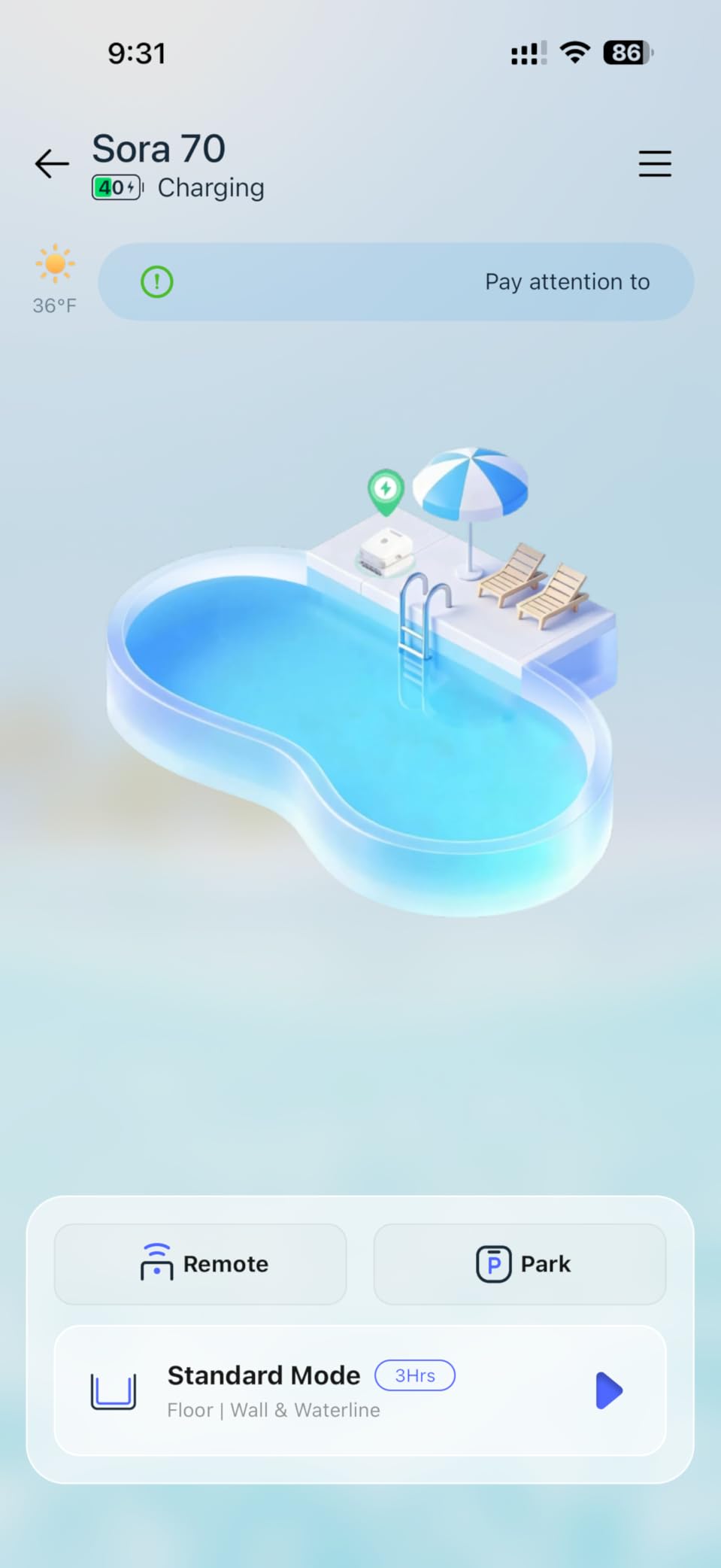 (2026 New) Beatbot Sora 70 Pool Vacuum Robot, 360 Top-to-Bottom Cleaning, Smart Surface Parking, 6L Capacity, 6800GPH Super Power for Above & In-Ground Pools Up to 3,200 sq. ft, Midnight Blue customer photo 1