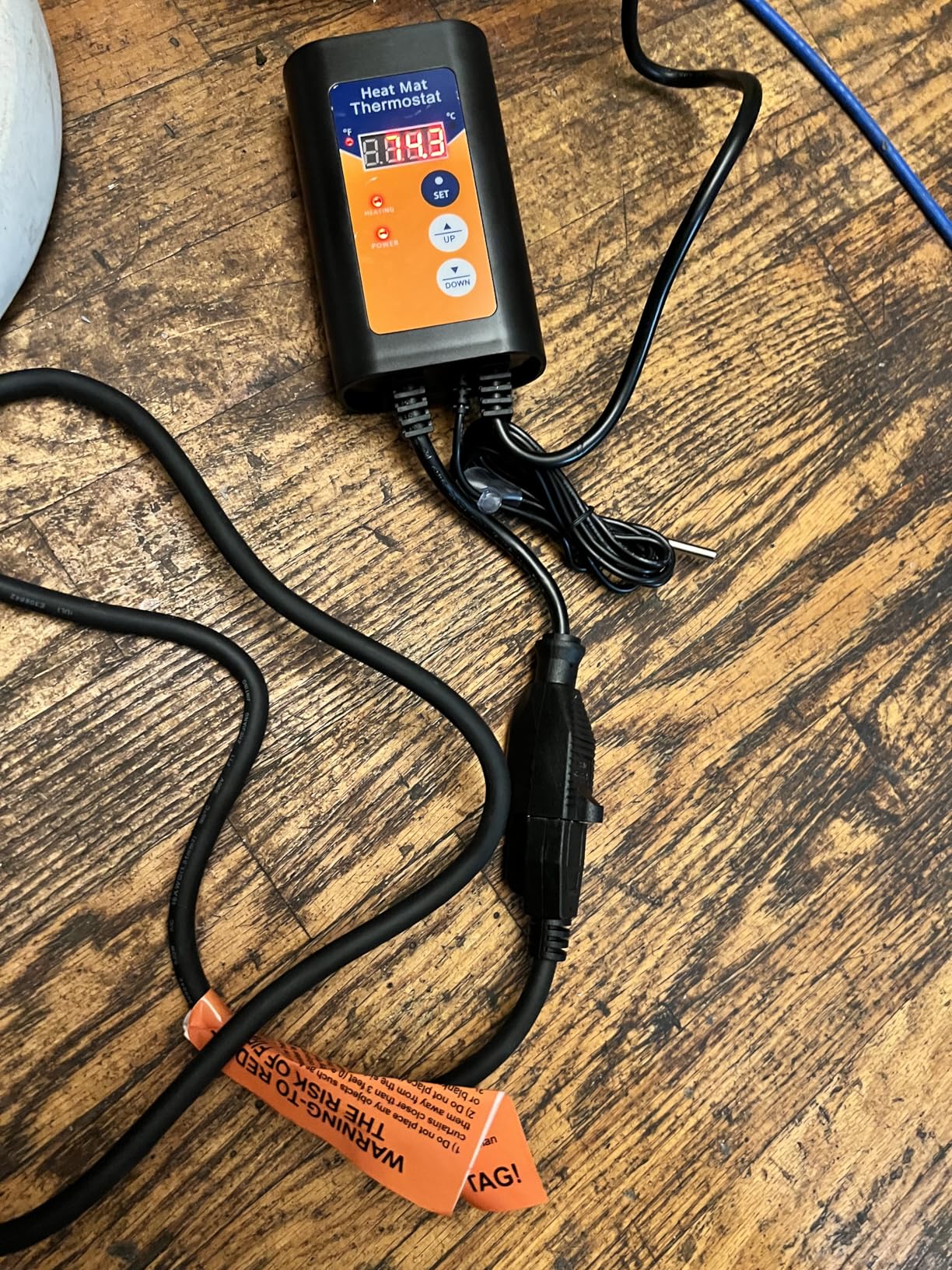 Greenhouse Heater with Digital Thermostat, 1500W Electric Outdoor Heater, Overheat Protection, Fast Heating, Waterproof for Grow Tent, Green House, Patio, Black customer photo 2