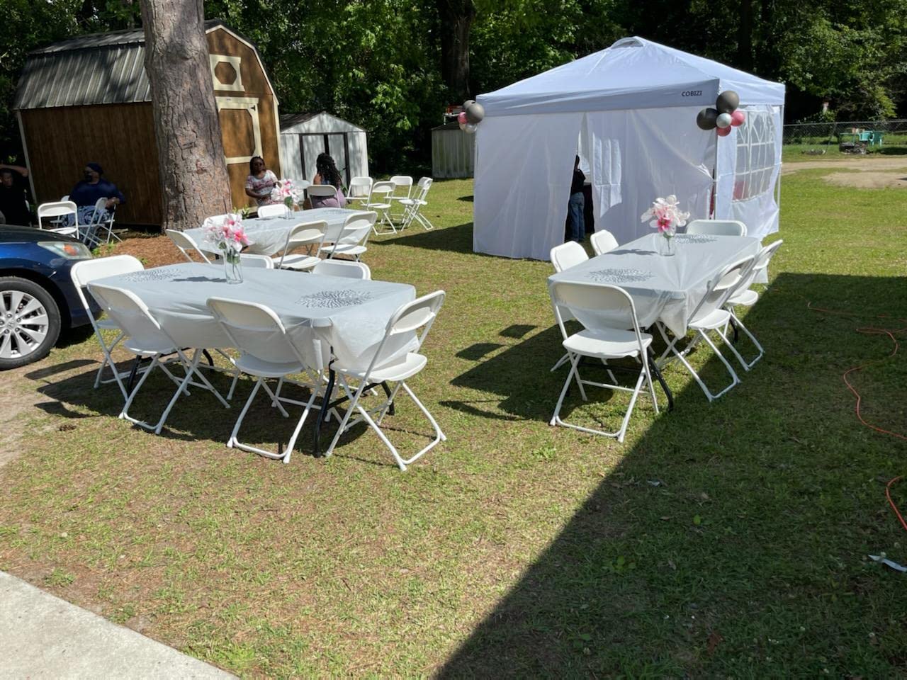 COBIZI 20x40 Party Tent Heavy Duty, Large Outdoor Event Shelter Tents for Parties with 12 Sidewalls & Built-in Sandbags, Waterproof Wedding Canopy Gazebo Commercial Tent customer photo 1