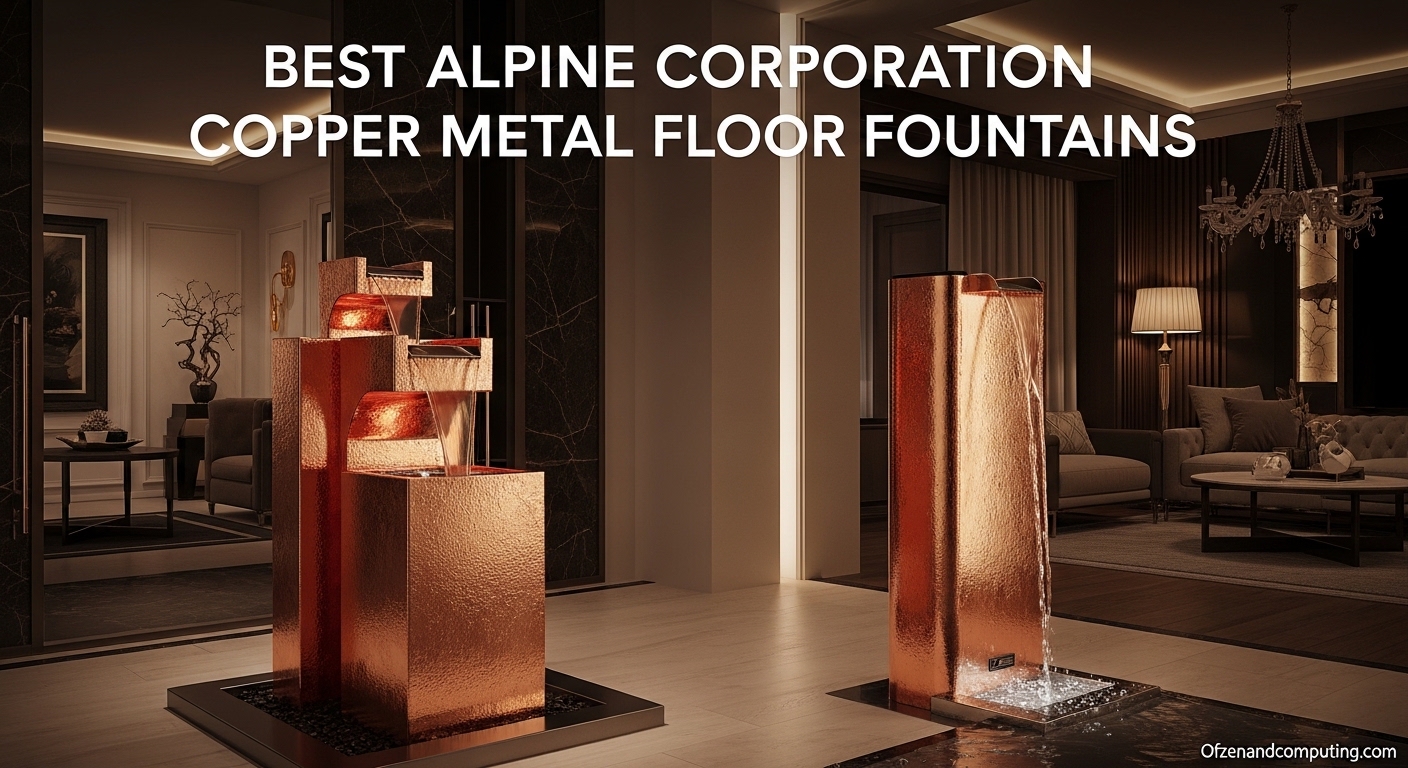 Best Alpine Corporation Copper Metal Floor Fountains