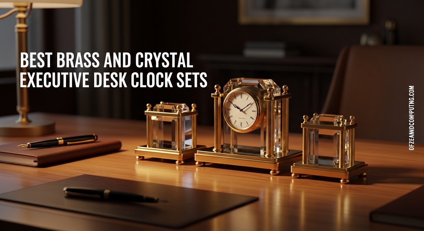 Best Brass and Crystal Executive Desk Clock Sets