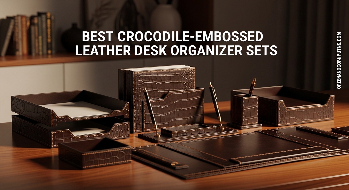Best Crocodile-Embossed Leather Desk Organizer Sets