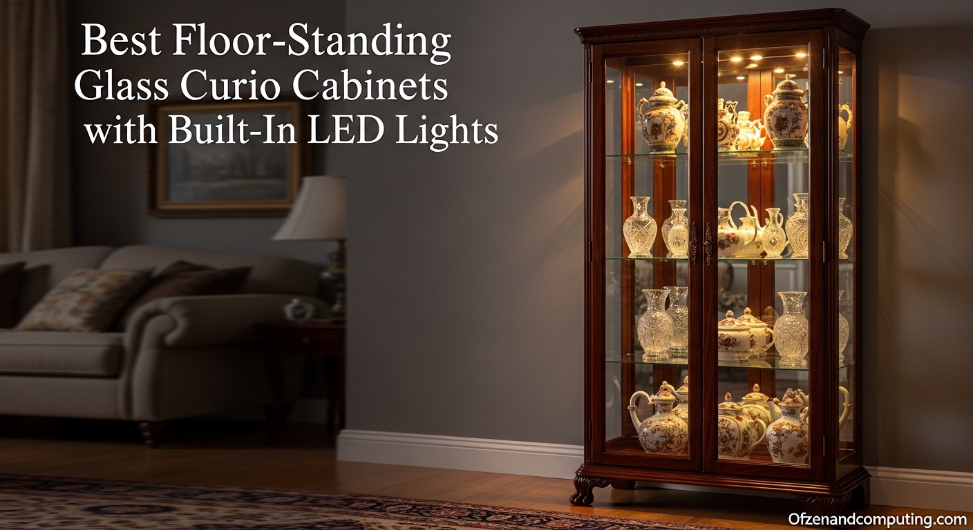 Best Floor-Standing Glass Curio Cabinets with Built-In LED Lights