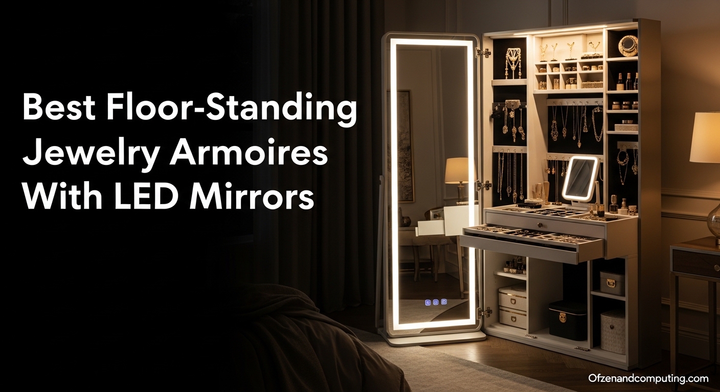 Best Floor-Standing Jewelry Armoires With LED Mirrors