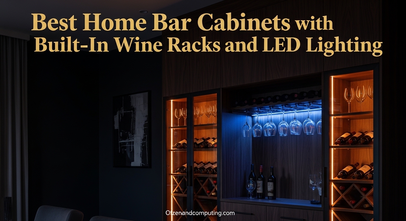 Best Home Bar Cabinets with Built-In Wine Racks and LED Lighting