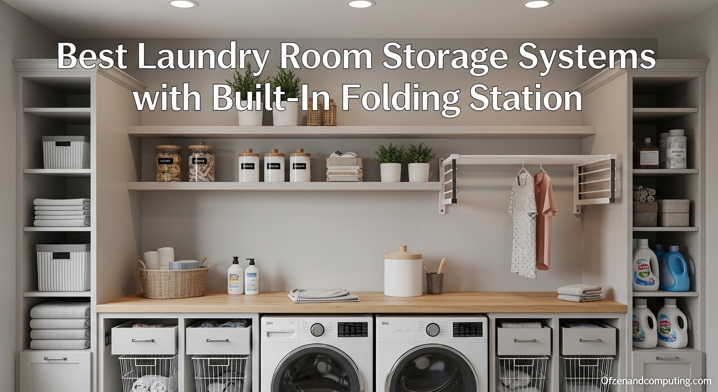 Best Laundry Room Storage Systems with Built-In Folding Station