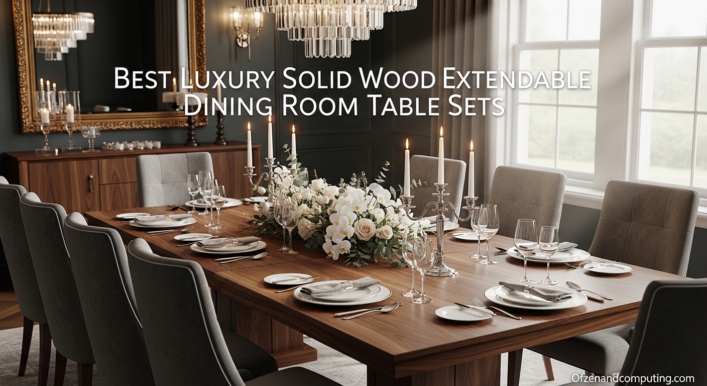 Best Luxury Solid Wood Extendable Dining Room Table Sets