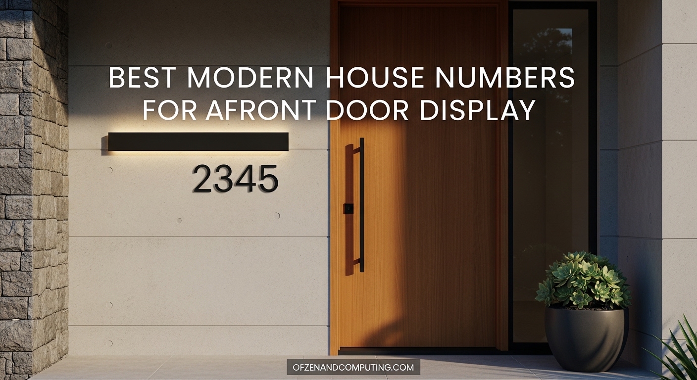 Best Modern House Numbers for Front Door Display