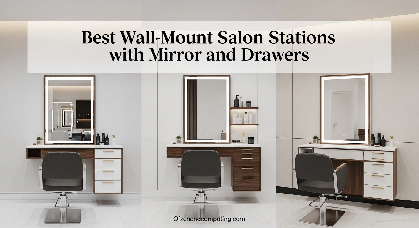 Best Wall-Mount Salon Styling Stations with Mirror and Drawers