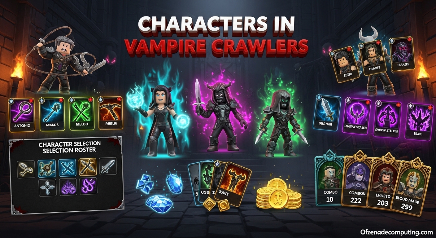 Characters in Vampire Crawlers