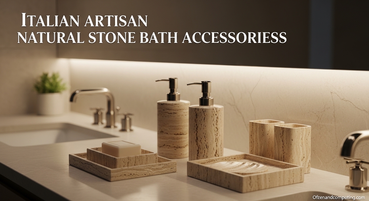 Italian Artisan Natural Stone Bath Accessories