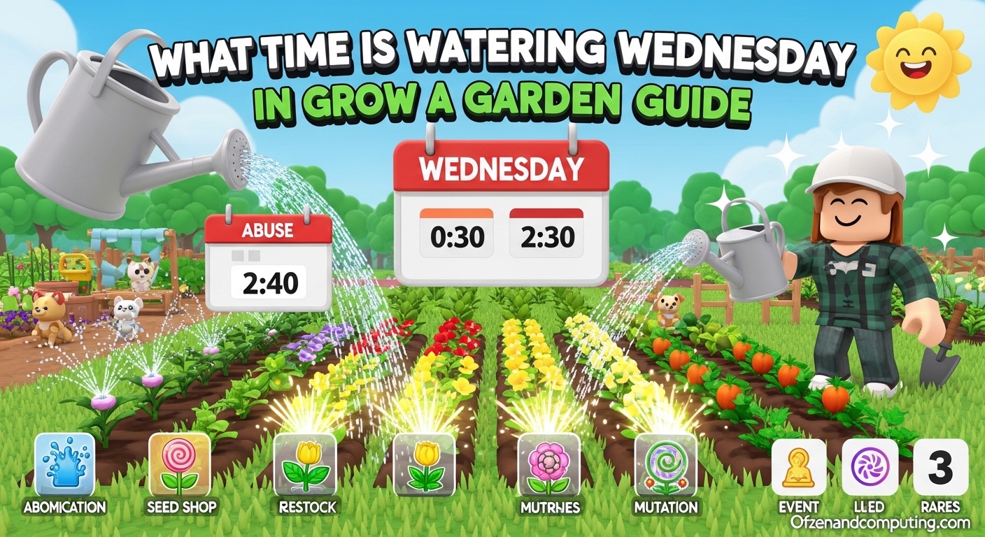 What Time Is Watering Wednesday in Grow a Garden Guide