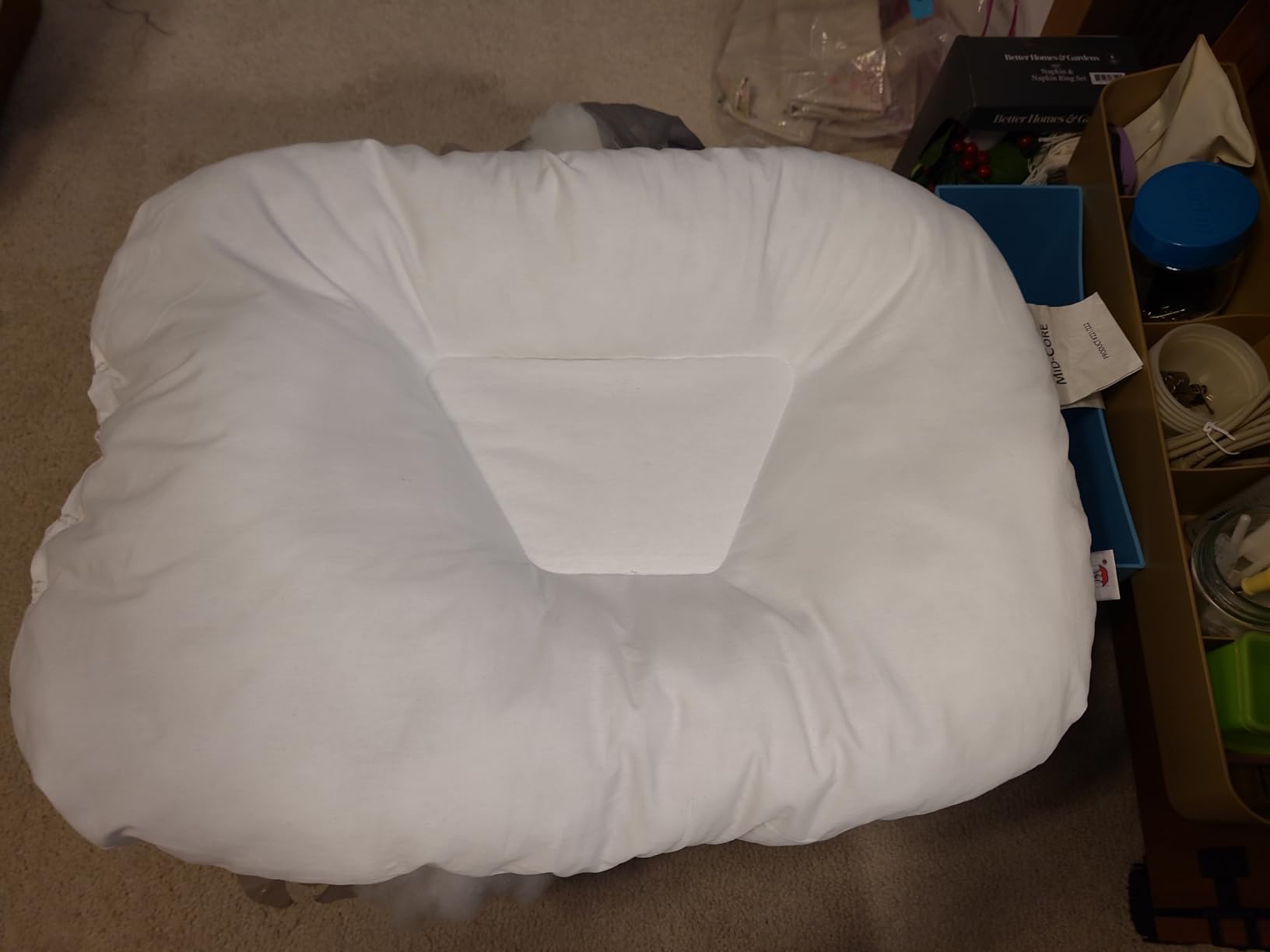 Core Products Tri-Core Cervical Support Pillow - Gentle (Medium Firmness) Orthopedic Neck Pillow for Pain Relief, Back and Side Sleepers - Ergonomic Contour Pillow - Assembled in USA, Midsize, White customer photo 2