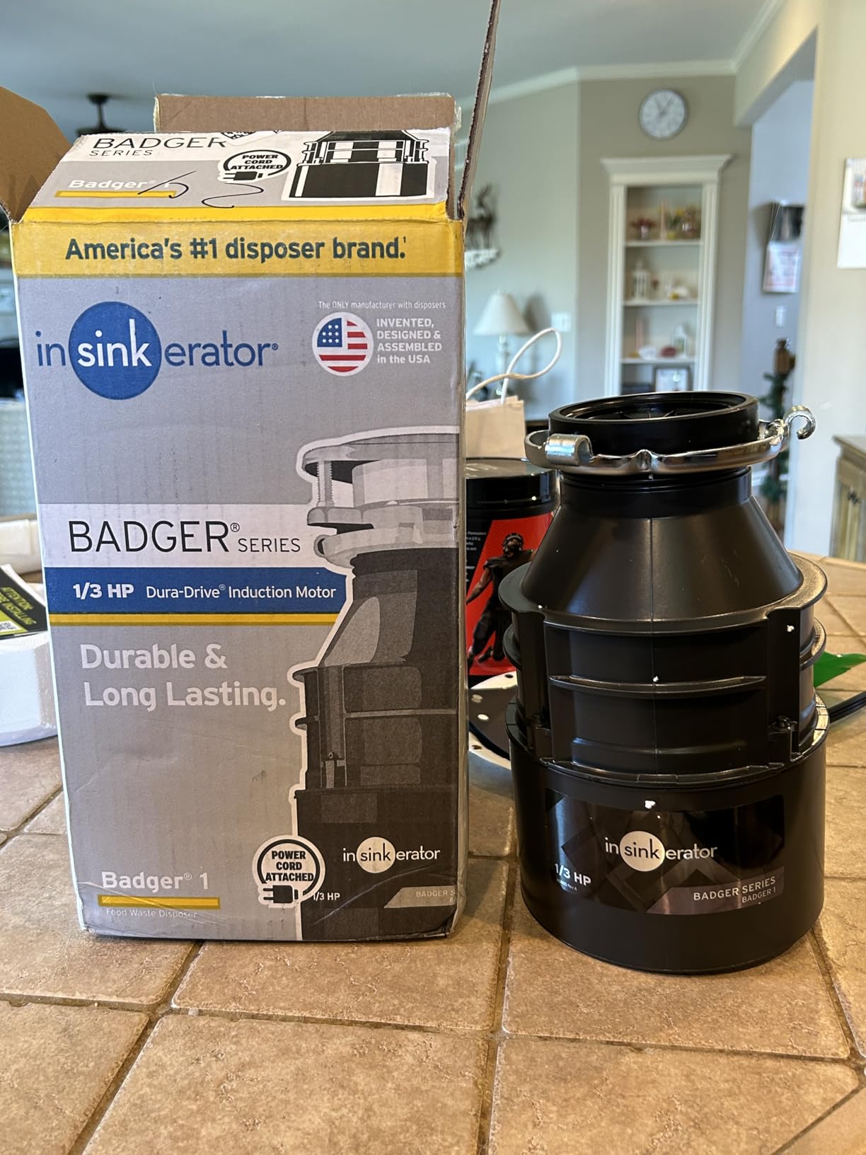 InSinkErator Garbage Disposal with Power Cord, Badger 1, Standard Series, 1/3 HP Continuous Feed, Black customer photo 2