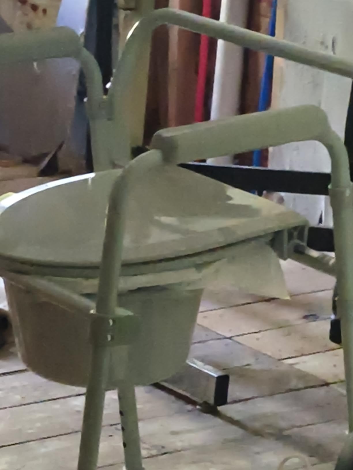 Drive Medical Folding Steel Bedside Commode Chair customer photo 1