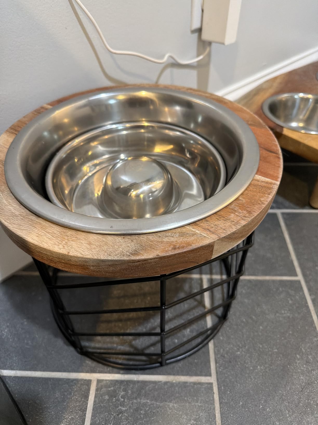 OurPet's DuraPet Slow Feed Premium Stainless Steel Dog Bowl, Silver customer photo 1