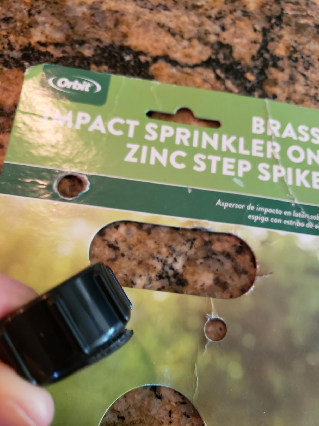Orbit 56351N 56351 Zinc Impact on Metal Step Spike, 2-Pack, Green customer photo 2