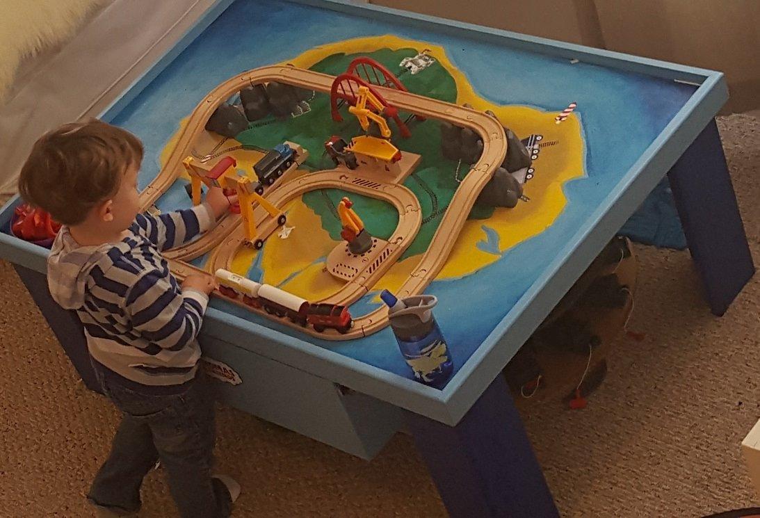 BRIO World Cargo Railway Deluxe - Wooden Track Train Set - Battery-Powered Engine, 3 Cranes, Bridge, Truck - Kids Ages 3+ - Compatible with All Wooden Rail Sets - FSC Certified Wood - 54-Pieces customer photo 2