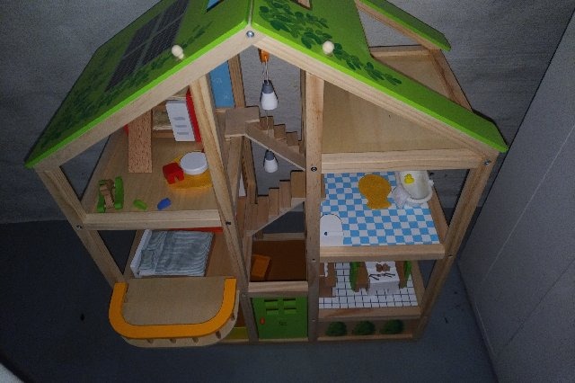 All Seasons Kids Wooden Dollhouse by Hape | Award Winning 3 Story Dolls House Toy with Furniture, Accessories, Movable Stairs and Reversible Season Theme customer photo 1