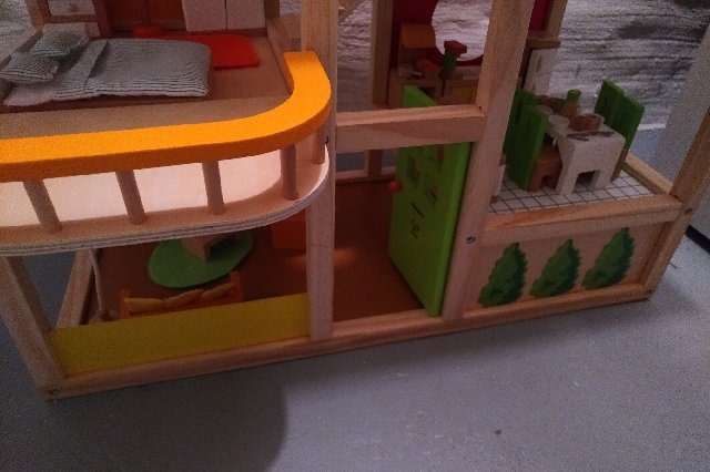 All Seasons Kids Wooden Dollhouse by Hape | Award Winning 3 Story Dolls House Toy with Furniture, Accessories, Movable Stairs and Reversible Season Theme customer photo 2