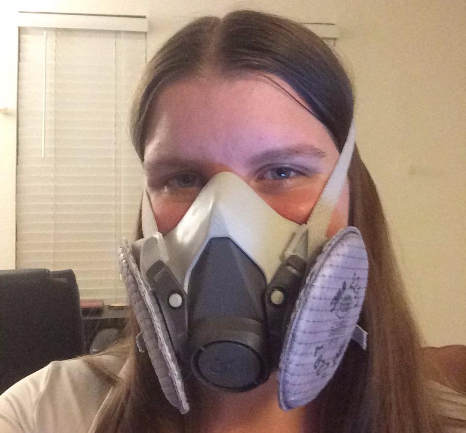 3M Half Facepiece Reusable Respirator 6200, NIOSH, Four-Point Harness, Comfortable Fit, Dual Airline Supplied Air Compatible, Bayonet Connections, Painting, Sanding, Cleaning, Medium customer photo 2